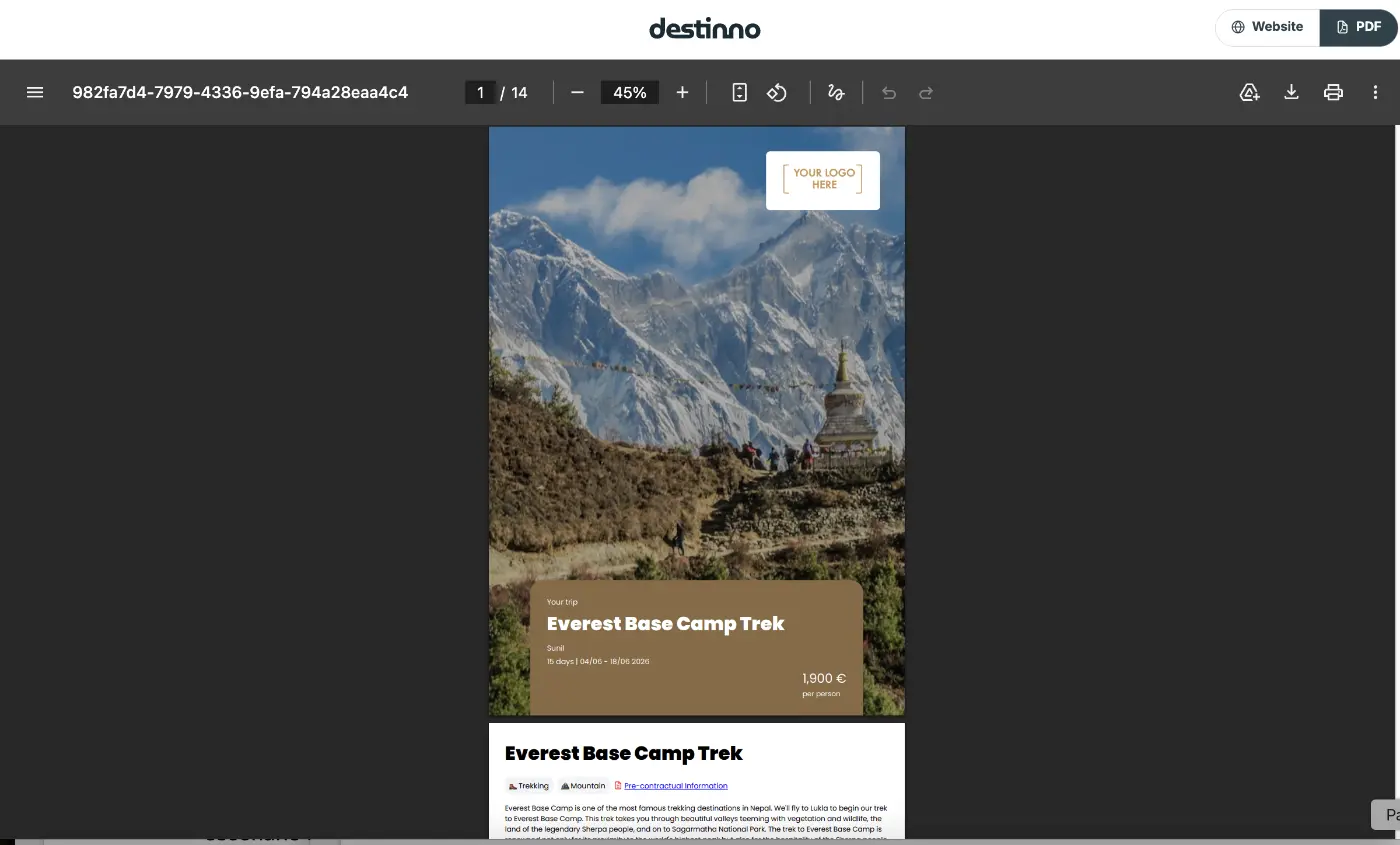 destinno trip builder pdf